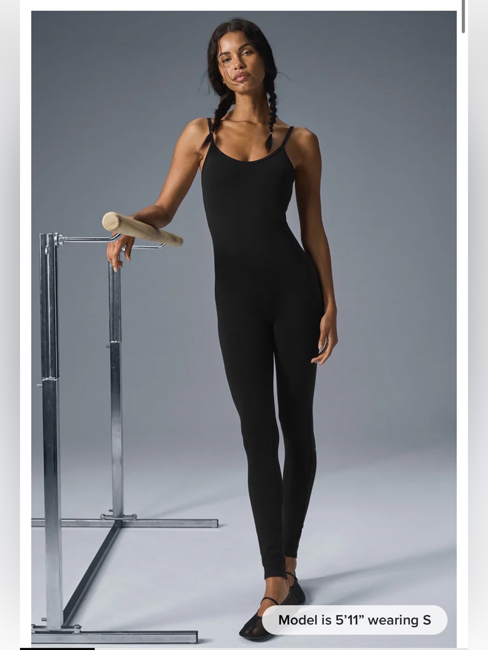 EUC Alo Yoga Airbrush One And Done Jumpsuit Black size XS - Picture 1 of 7